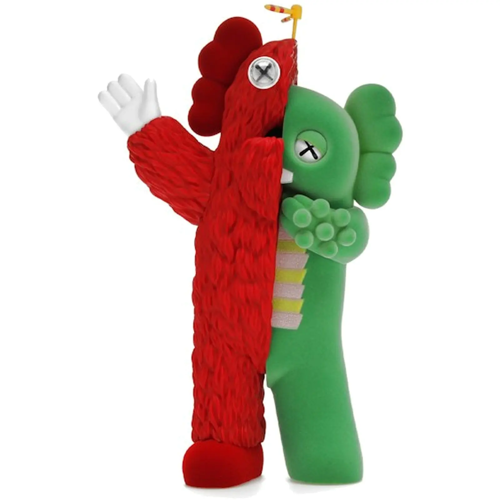 Kaws Kachamukku Vinyl Figure Green Red, Authentic, Collectible Display Figure, Collector Item