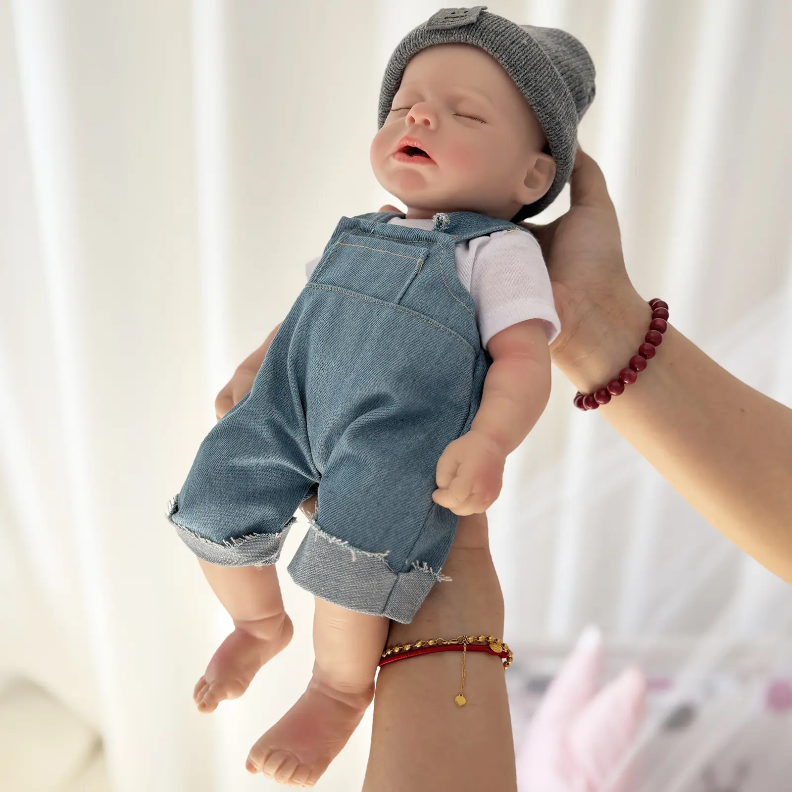 16Inch Full Body Silicone Baby Doll Gift Silicone Dolls Floppy Silicone Reborn Squishy Baby Doll With Accessories summerwins Soft Cuddly Gift