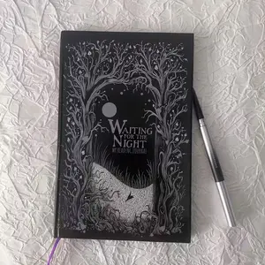 Gothic Inspired Reading Diary Journal, Adult Use Gothic Style Reader Notebook, 150 Pages, Hard Cover, Moonlight Theme Art Cover, Hardcover Journal