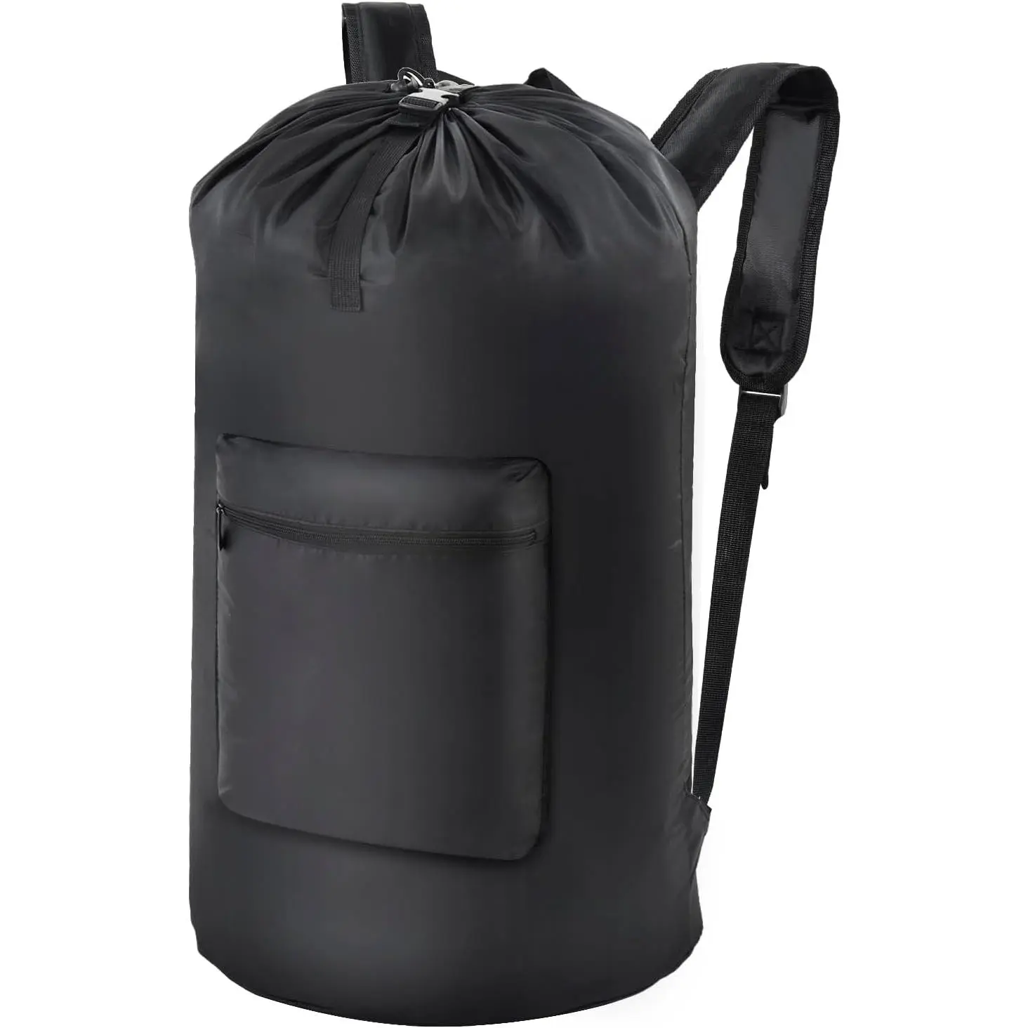 100L Laundry Bag Backpack 16x32 InchLaundry Backpack withStraps Adjustable Portable Laundry Hamper for College Laundromat Apartment Camping Black