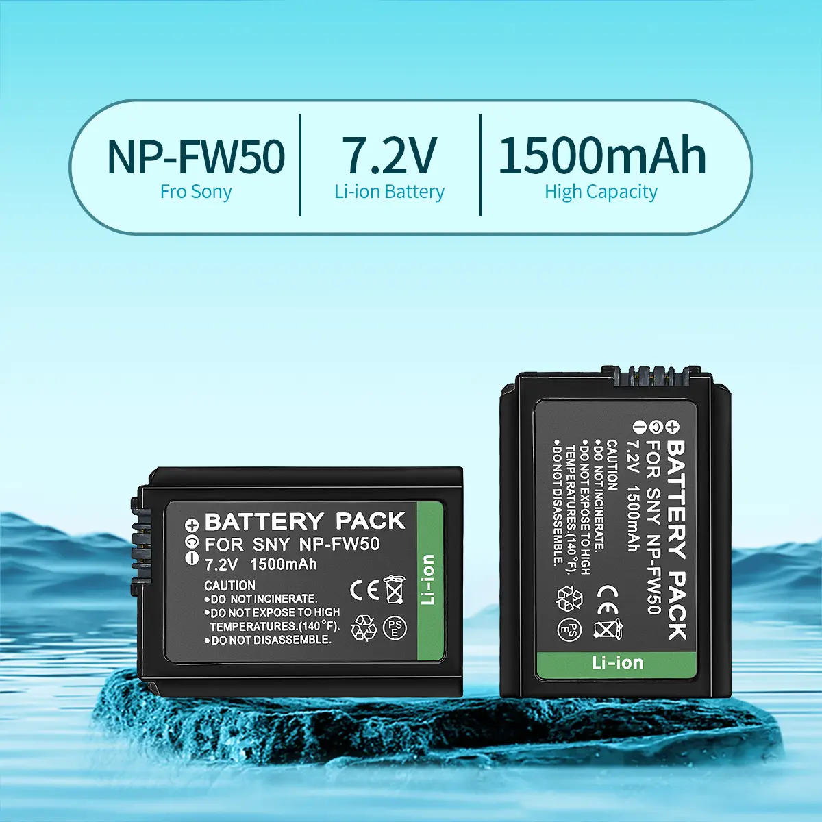 EDEKOY 2X NP-FW50 Replacement Li-ion Battery for Sony Alpha 7 7R 7R II 7S a7R a7S a7R II a5000 a5100 a6000 a6300 NEX-7 SLT-A37 DSC-RX10 DSC-RX10 II III 7SM2 ILCE-7R 7S QX1 5100 6000,  Vlog kit Camera