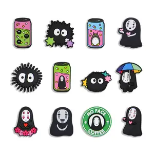 Spirited Away Croc Charm 12PCS PVC Clog Pins Accessories Party Favors Birthday Gifts Holidays Decoration for Boys Women Girls