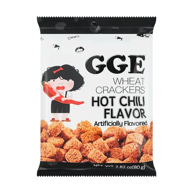 Wei Lih GGE Crispy Salty & Savory Spicy Ramen Hot Chili Noodle Bites, All Ages Crisps & Puffed Snacks - 80g, Bites Crisps & Puffed Snacks