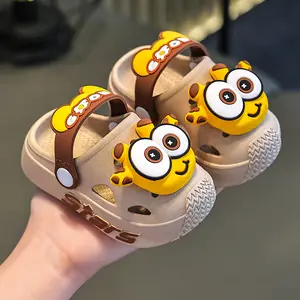 Children's Slippers Summer Girls Baby Indoor Soft Sole Non-Slip Cartoon Cute Sandals Boys Beach Clogs croc kids glitter shoes for breathable Floral Cut-Out Toddler