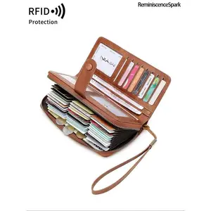 Women's 2026 New Fashionable Wallet - Minimalist, Solid-Color, Slim Casual Zipper Purse with Multi-Card Slots for Everyday Camping & Hiking Use