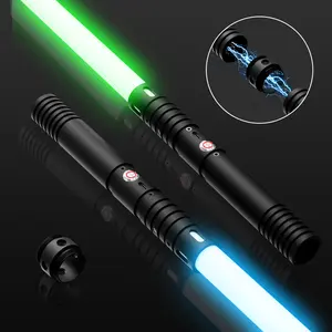 MAMXUAN,2 in 1 Double Edged Lightsaber, 20colours 2 Counts Rechargeable Toy Lightsaber with Changing LED Light, Decorative Light for Party, Gift for Friend，lightsaber for adult