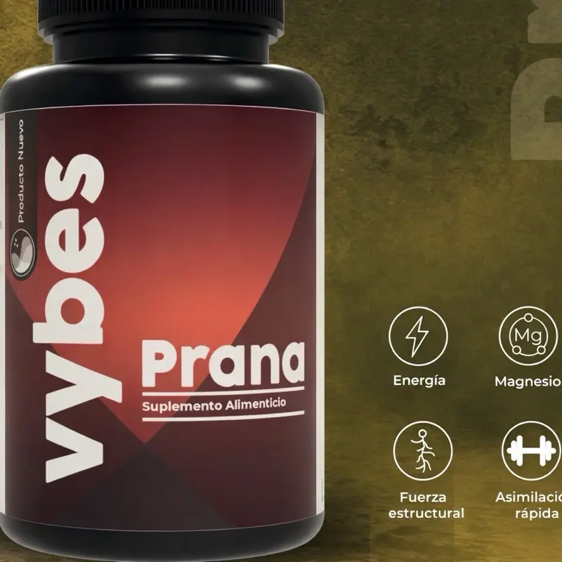 Ismerely Vybes Prana Dietary Supplement Vitamin Tablets - Magnesium, B-Complex, Turmeric - Energy Support, Muscle Care - Healthcare, Fitness Daily Wellness - 30 Capsules