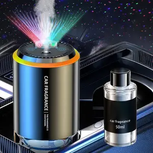 Smart Car Air Freshener, Car Air Freshener Diffuser with Starry Sky Projection and 50ml Perfume, Auto On/Off Intelligent, 3 Mode Adjustable Rechargeable Aroma Diffuser, Cologne, Universal Fits for Car SUV Sedan Truck Pickup, Best Gift For Lover Friends