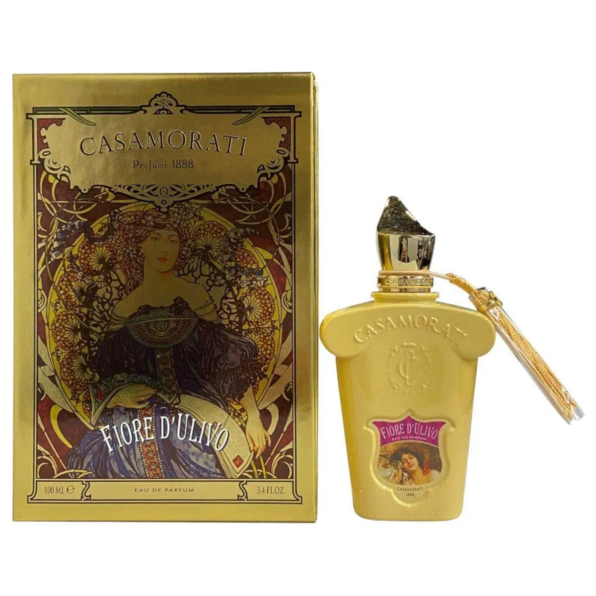 Xerjoff 1888 Fiore d'Ulivo Women's EDP - Alcohol-Based, Amber, Elegant Fragrance for Women, 3.3 fl oz, Citrus & Amber Musk Aroma, New in Box, Alcohol-Based Women's Fragrance