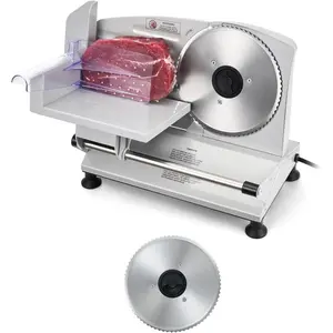VEVOR Meat Slicer, 7.5 inch 200W Electric Deli Slicer Machine with SUS420 Blade, 0 - 0.6 inch Adjustable Thickness, ETL Certified Home Food - Slicer for Meat, Ham, Baguett, SteakVEVOR Super Brand Day