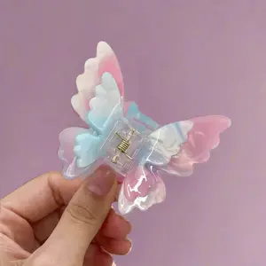 2pcs Butterfly Hair Claw Clips – Soft Pastel Gradient Aesthetic Claws for Women & Girls | Trend Rhythm