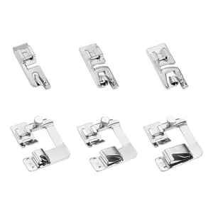 6 Sizes Rolled Hem Presser Foot, Wide Rolled Hem and Narrow Hemmer Foot Set for Low Shank Snap-On Singer, Brother, Babylock, Euro-Pro, Janome, Kenmore, White and More Sewing Machines