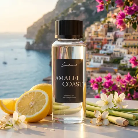 Scentiment Amalfi Coast Fragrance Oil - Bergamot & Lemongrass Scented with Lemon, Jasmine, Magnolia, Koa Wood, and Musk - Sun Drenched Italian Escape Experience