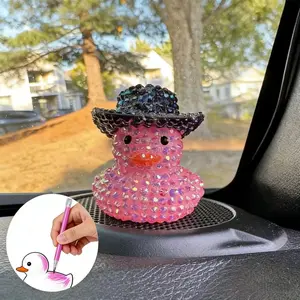 DIY Diamond Tools Hat Duck Car Phone Stand Decorations, Multicolor Handmade Crafts Glue Pen Party Supplies Back to School Gift Birthday Present
