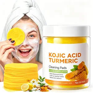 Turmeric Kojic Acid Turmeric Cleansing Wipe Pads Exfoliate for Acne and Dark Spots