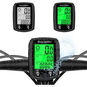 Bike Computer and Bicycle Wired MPH KM/H Bike Speedometer with Automatic Wake-Up Cycling Speed Tracker LCD Display & Single Mileage & Multi-Functions Accessories