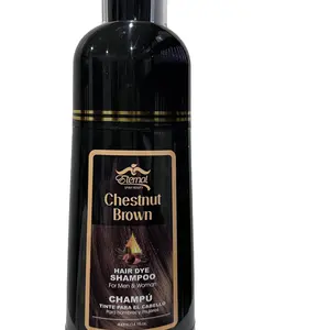 ETERNAL SPIRIT BEAUTY Chestnut Brown Hair Dye Shampoo for Gray Coverage, with Argan Oil for Men and Women, 400ml (chestnut Brown) Haircare