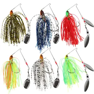 6 Pcs Fishing Lures Spinner Baits for Bass Fishing,Trout Salmon Hard Metal Spinnerbaits spinnerbait fishing
