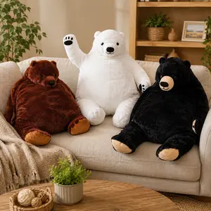CHUBBYJOY Jungle Bear Plush Toy, 23" 31" 39"  Soft Stuffed Bear Animal with Cute Sitting Pose, Large Cuddly Bear Pillow for Kids Girls Boys, Sofa Bed Room Decor, Birthday Christmas Gift