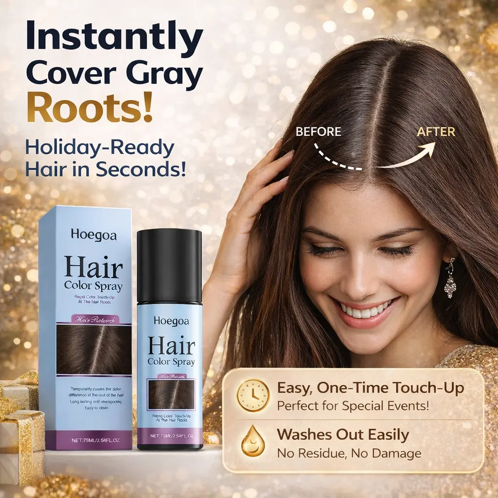 Root and Scalp Touch-Up Spray for Gray Coverage – Dark brown Hair Color, Sweat-Resistant,  Natural-Looking Root Concealer, 2.54 oz