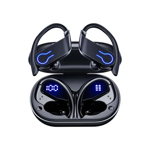 Q63-6 In-Ear Wireless Earbuds with LED Display Bluetooth Connectivity Noise-Canceling for Music Calls Extra Long Battery Life Waterproof Headphone Iem Earphone