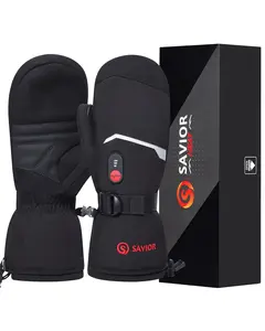 Heated Snow Mittens for Men Women, Rechargeable Ski Mitts with Touchscreen Thumb for Winter Outdoor Multi Purpose Glove Wrist Wrap