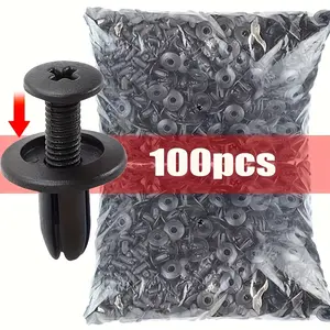 100 pieces auto fastening fixture set, door fender rivet fixing clip, buckle tool, auto body bumper edge strip fixing accessories, Bumper Retainer Clips