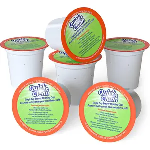 Quick & Clean [6-Pack] Keurig Cleaning Pods - K Cup Cleaner Pod for Keurig - 2.0 Coffee Machine Compatible, Removes Stains, Non-Toxic and Eco-Friendly Quick & Clean
