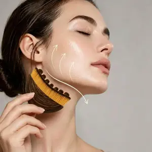 026NEW Lymphatic Drainage Face Brush – Jawline & Chin Sculpting Dry Brushing Massager for Facial Fatigue Relief, Ergonomic Design for Precise Skin Fit  | Skin Revitalizing Massager, Minimize Pores, Easy‑to‑Use Contouring Facial Tool(1PCS)