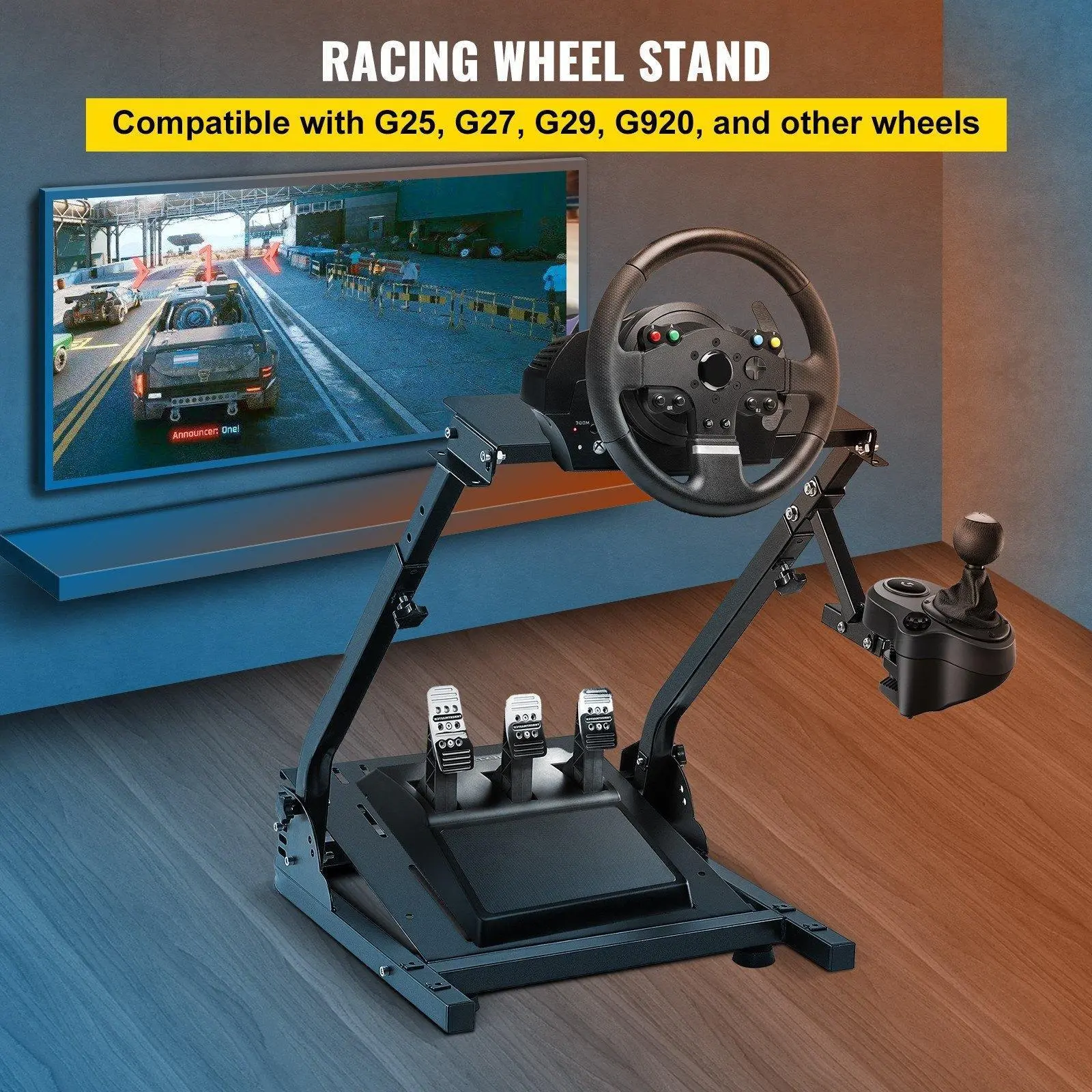 【Summerfinds】VEVOR G920 Racing Steering Wheel Stand Shifter Mount fit for Logitech G27 G25 G29 Gaming Wheel Stand Wheel Pedals 【NOT Included Racing Wheel Stand】