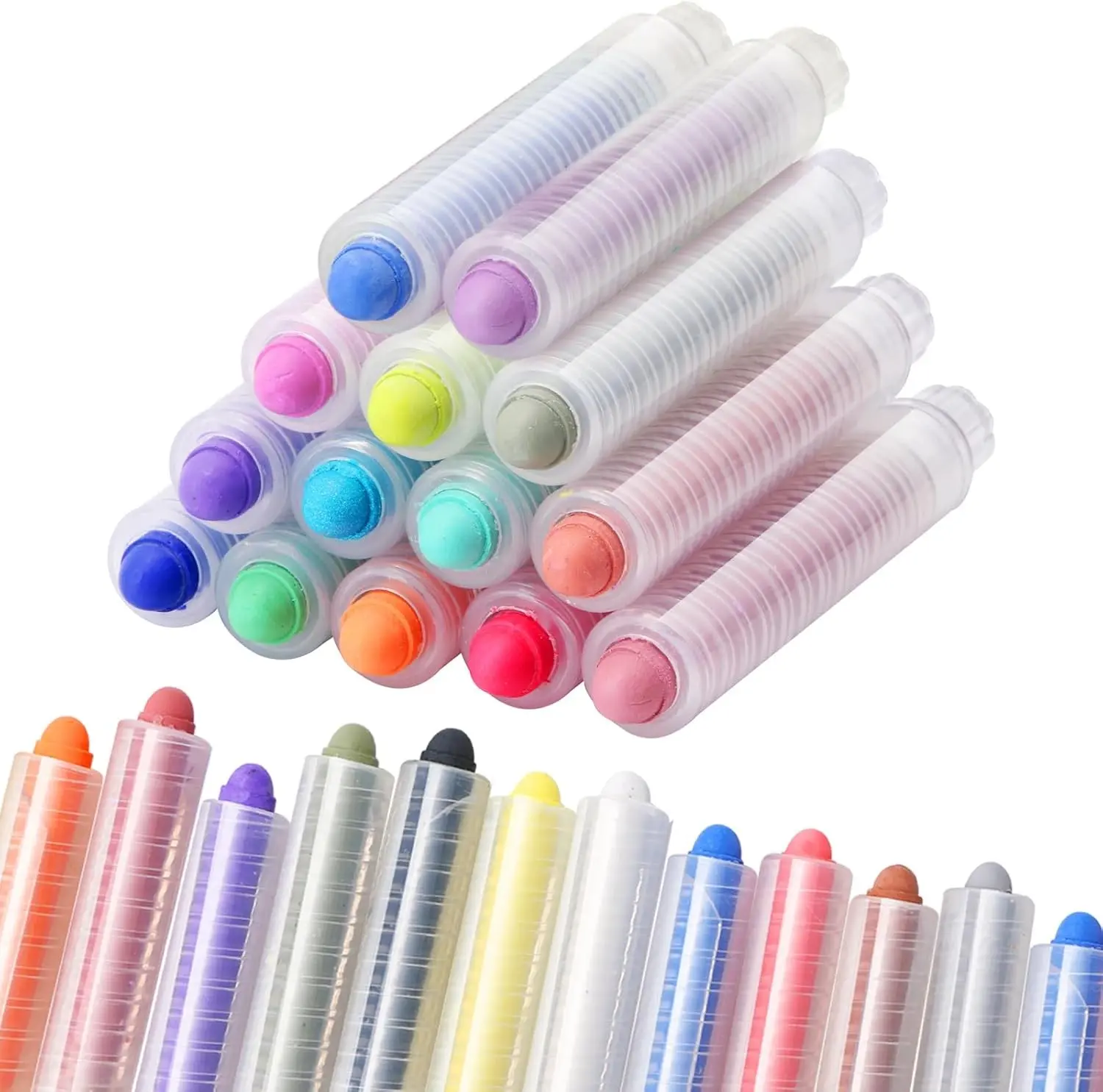 20 Pcs Dustless Chalk, Colored Chalk, Color Twistable Chalk,for Painting, Blackboard Writing | Colored Twistable Chalk for Painting Blackboard Writing