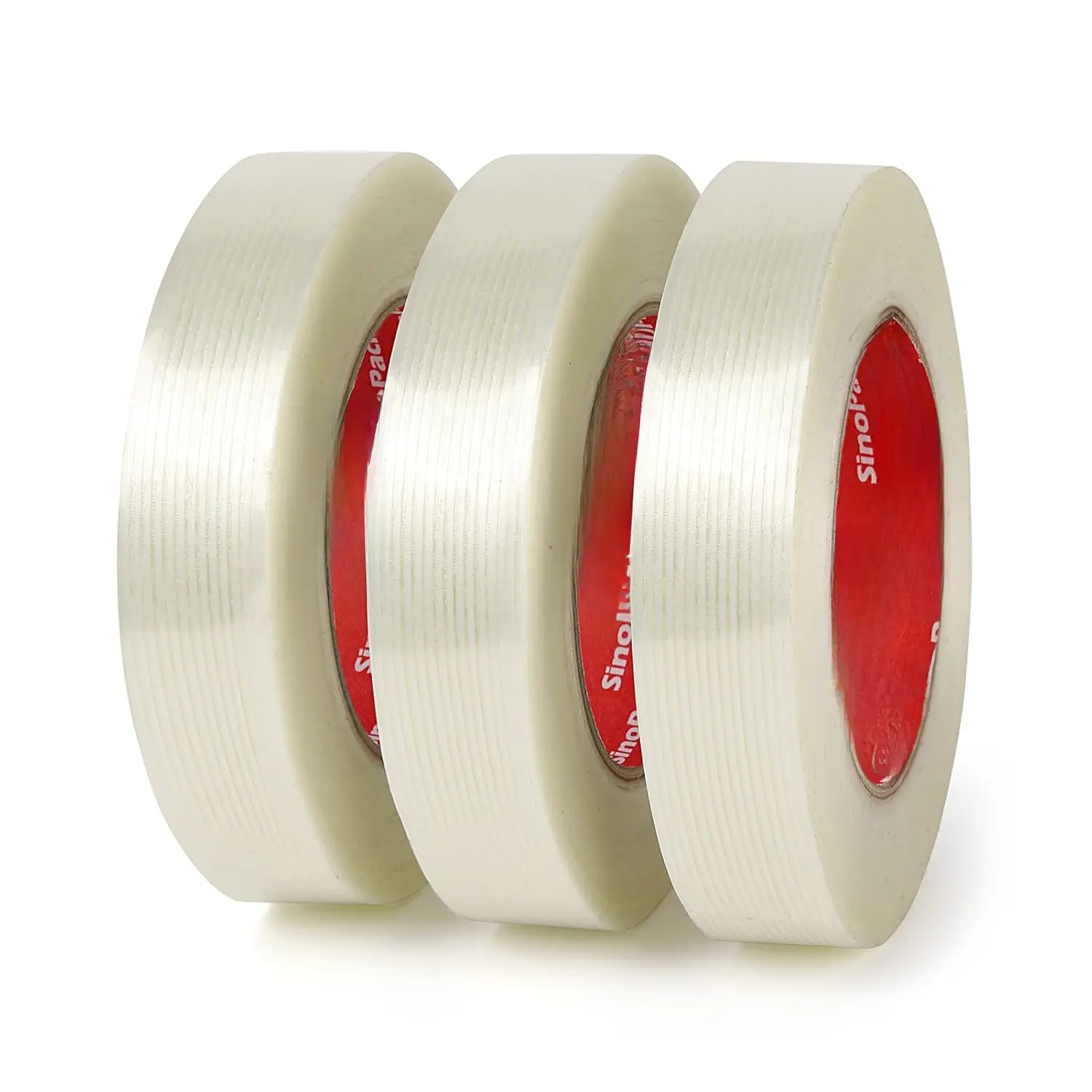 Strapping Tape 3Pack 5.5Mil x 1in x 50yds Strapping Tape 1 inch Heavy Duty  Tape Fiberglass Reinforced Filament Tape