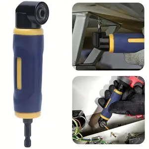 Asdtodw 90° Right Angle Drill Driver, Ergonomic Blue & Handle, 3-Speed Adjustable, 3-Pronged Drill Bit Adapter, Manual Handheld Power Tool, Adjustable Speeds