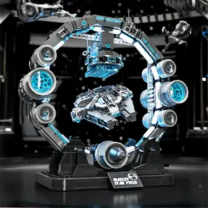 MAGLEV STARFIELD Magnetic Levitation Spaceship Building Block Set, Sci-Fi Levitation Assembly Model, Equipped with LED Lights, Desktop Decoration for Children and Adults, STEM Educational Toy Gift, Suitable for Boys 12 years and older