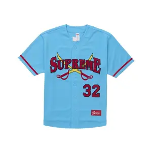 Supreme Men's Swords Baseball Jersey Blue, from StockX