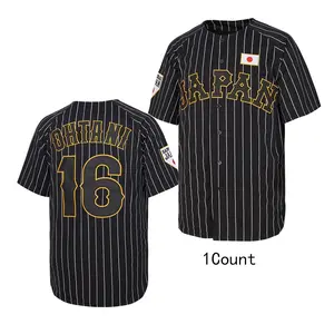 2025 Men's Ohtani #16 Japan Hip Hop Short Sleeves Baseball Jerseys Terylene Embroidery Sports Shirt