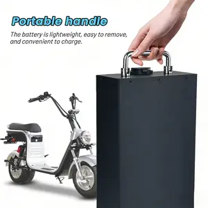 60V battery of Harley electric vehicle 20Ah battery Urban commuter electric bicycle Built-in Bluetooth smart BMS Compatible with high-power motors Large capacity battery Portable battery, safe and theft-proof