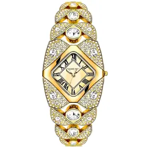 2026 New Luxury Full Diamond Watch for Men Women | Unisex Iced Out Roman Numeral Quartz Wristwatch | Super Sparkly Hip Hop Street Fashion Waterproof Timepiece | Perfect Gift for Valentine's Day Anniversary Christmas Birthday Party