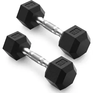 Dumbbell Set 2.5-125lb, Rubber Encased Home Gym Dumbbells, Exercise & Fitness Weights Dumbbells for Women & Men, Hand Weight for Strength Training