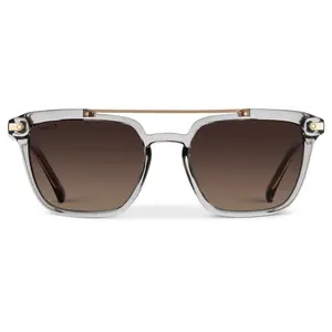 Connor - Men's Modern Square Aviator Sunglasses with Metal Double Bridge