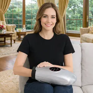 Carepeutic Acupressure Warming Hand Massager with Pulse Vibration, Kneading Massage, for Home or Office or On the Go