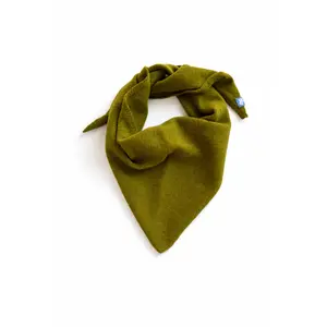 Tina Merino Cashmere Triangle Scarf in Mossy
