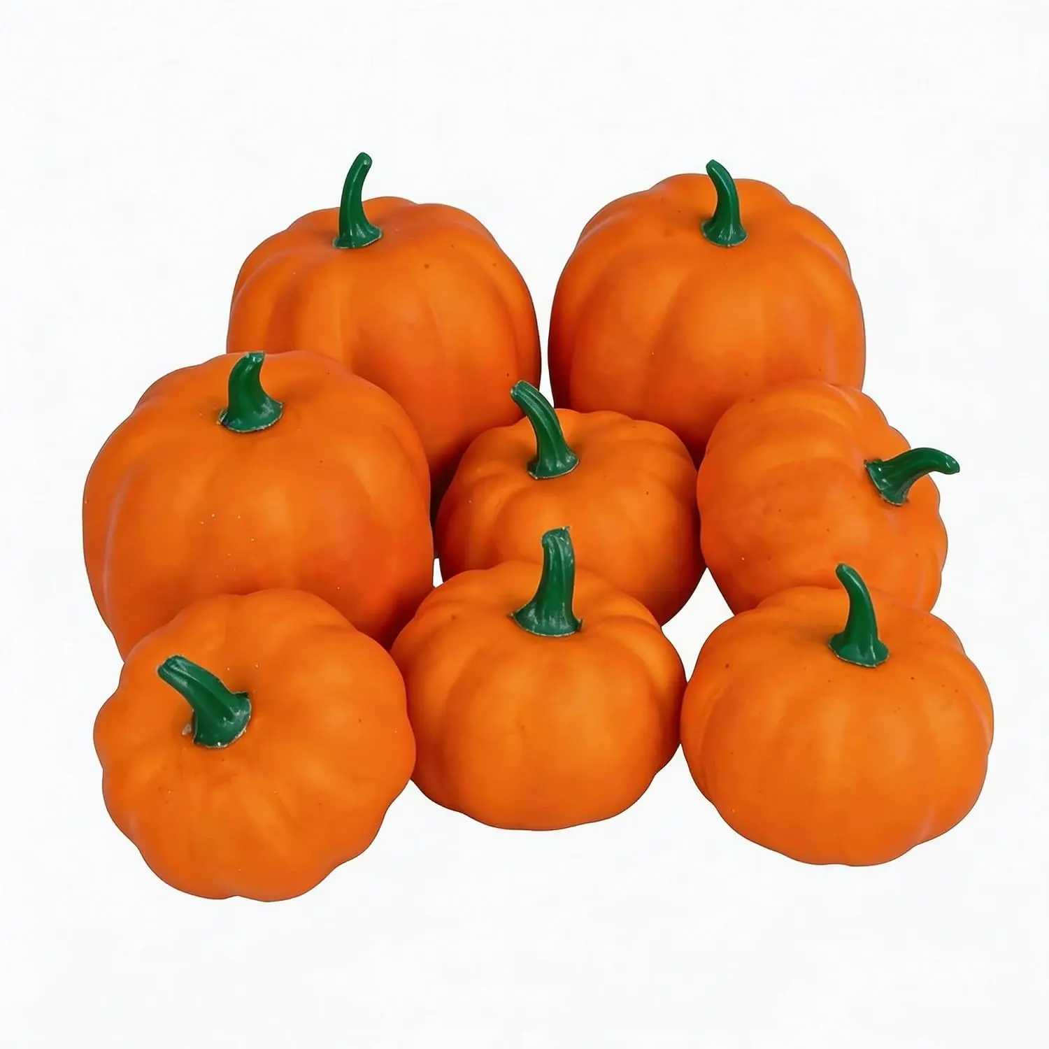[Summersale Deals] 12-Piece Lightweight Plastic Artificial Pumpkin Set - 3 Sizes, Customizable Hearth Orange Lifelike Fake Pumpkins, Fall Weddings Fall Harvest Decorations for Door