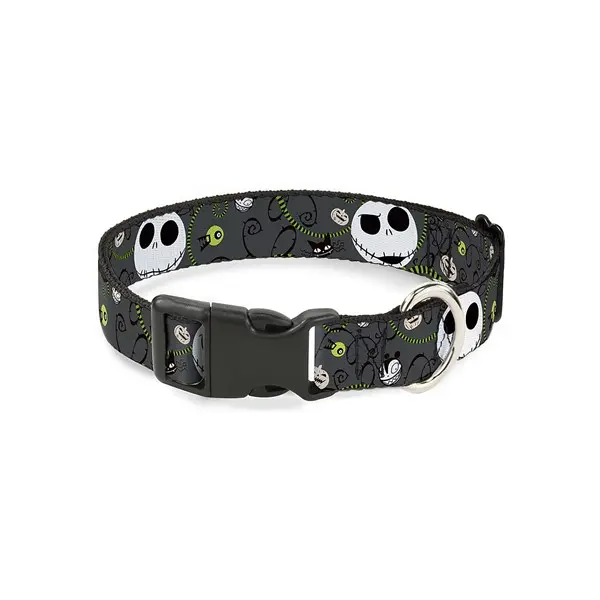Jack Skellington Plastic Clip Dog Collar