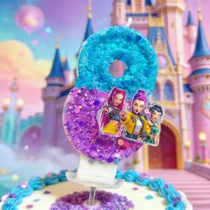 3D Digital Candle Design Rumi Mira Zoi, Birthday Party Cake Decoration, Birthday Candles, Suitable for Adults & Kids, Perfect Gift for Girls