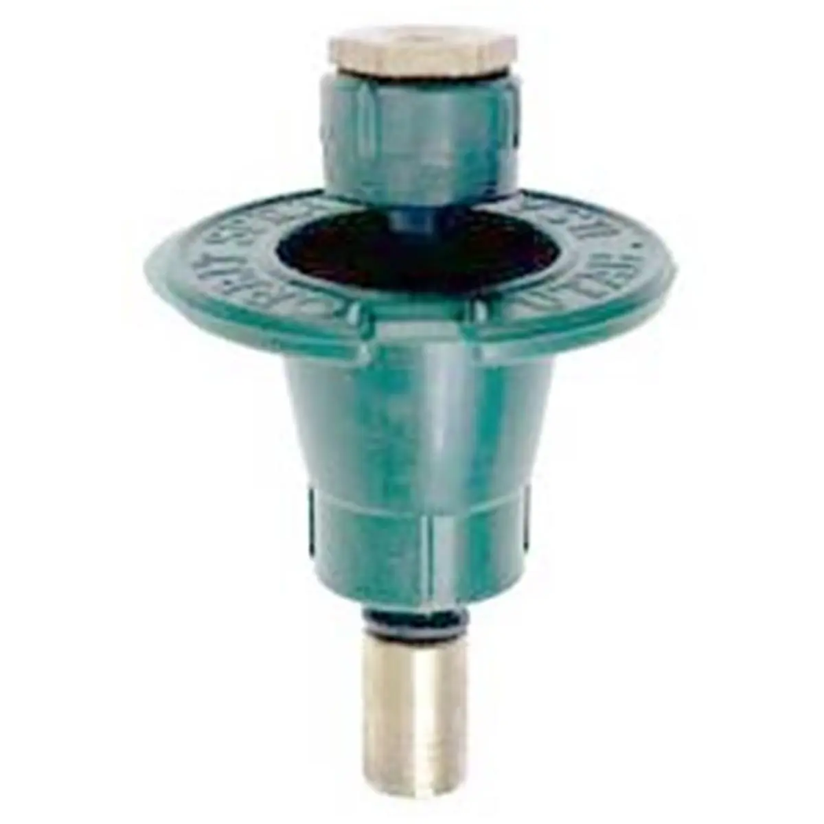 Orbit Full Circle Plastic Pop-Up Garden Sprinkler Head, 50" Female Pipe Inlet, Durable Non-Corrosive Plastic, Brass Nozzle, Rises 1.75 Inches Above Sod Level, Model 54027, Garden Sprinklers, Height: 8.13