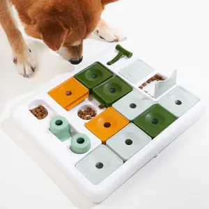 Dog Treat Puzzle Toy, Mental Stimulating Slow Feeder Tray for Large Medium Small Dogs, Dog Treat Puzzle Dispensing Dish, Mental Enrichment Feeding Toy, Interactive Chew, Pet Products