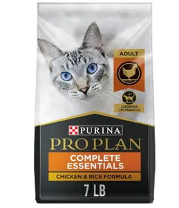 Purina Pro Plan High Protein Cat Food With Probiotics for Cats, Chicken and Rice Formula - 7 lb. Bag