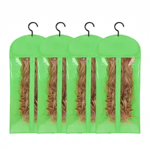 Wig Storage Bag with Hook and Zipper, 4/8pcs Transparent Dustproof Wig Storage Bag Wig Tool, Wigs Accessories for Salon & Home Wig Mannequin Use