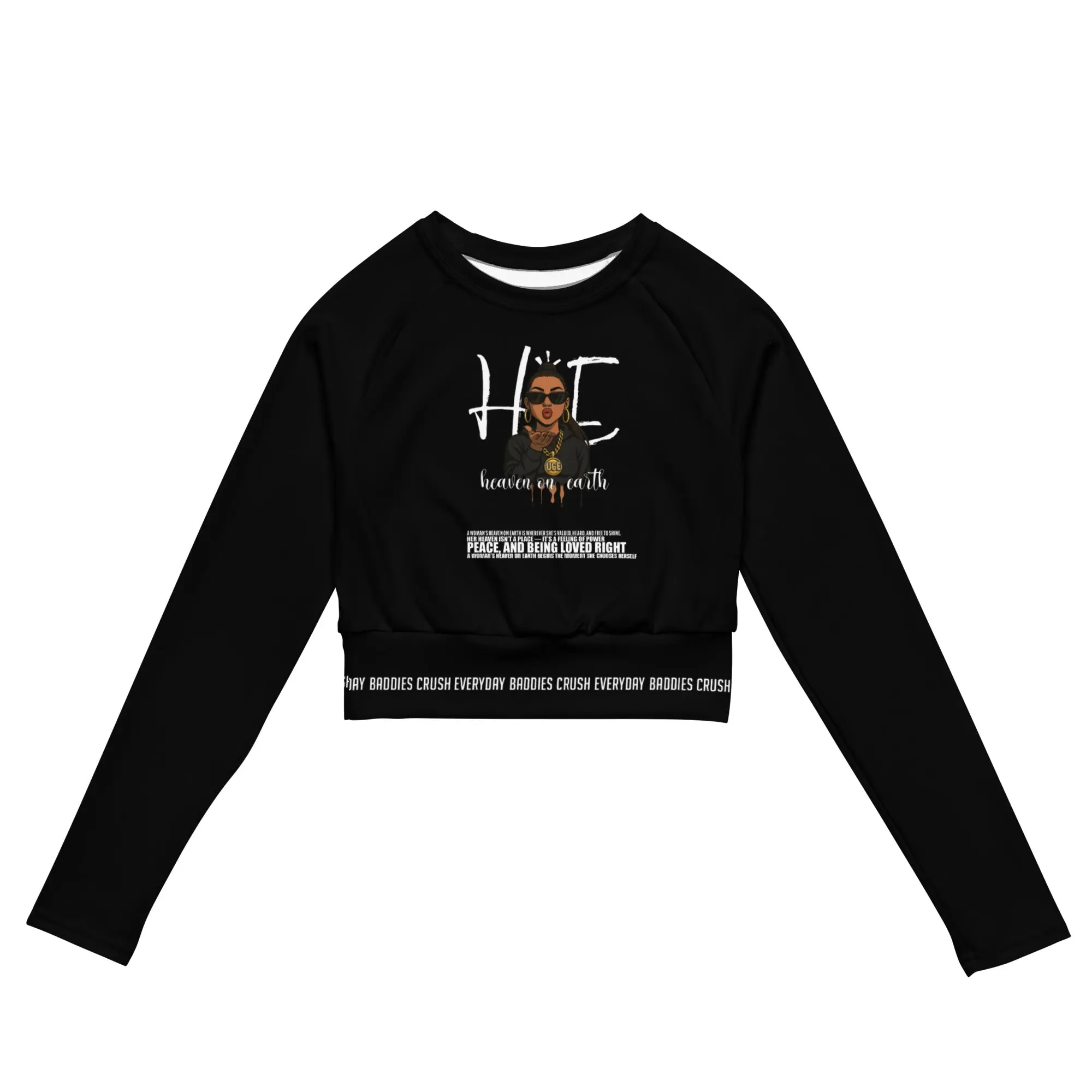 UCE HEAVEN ON EARTH WOMEN'S long-sleeve crop top